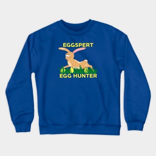 Eggspert Egg Hunter - Brown Easter Bunny Crewneck Sweatshirt